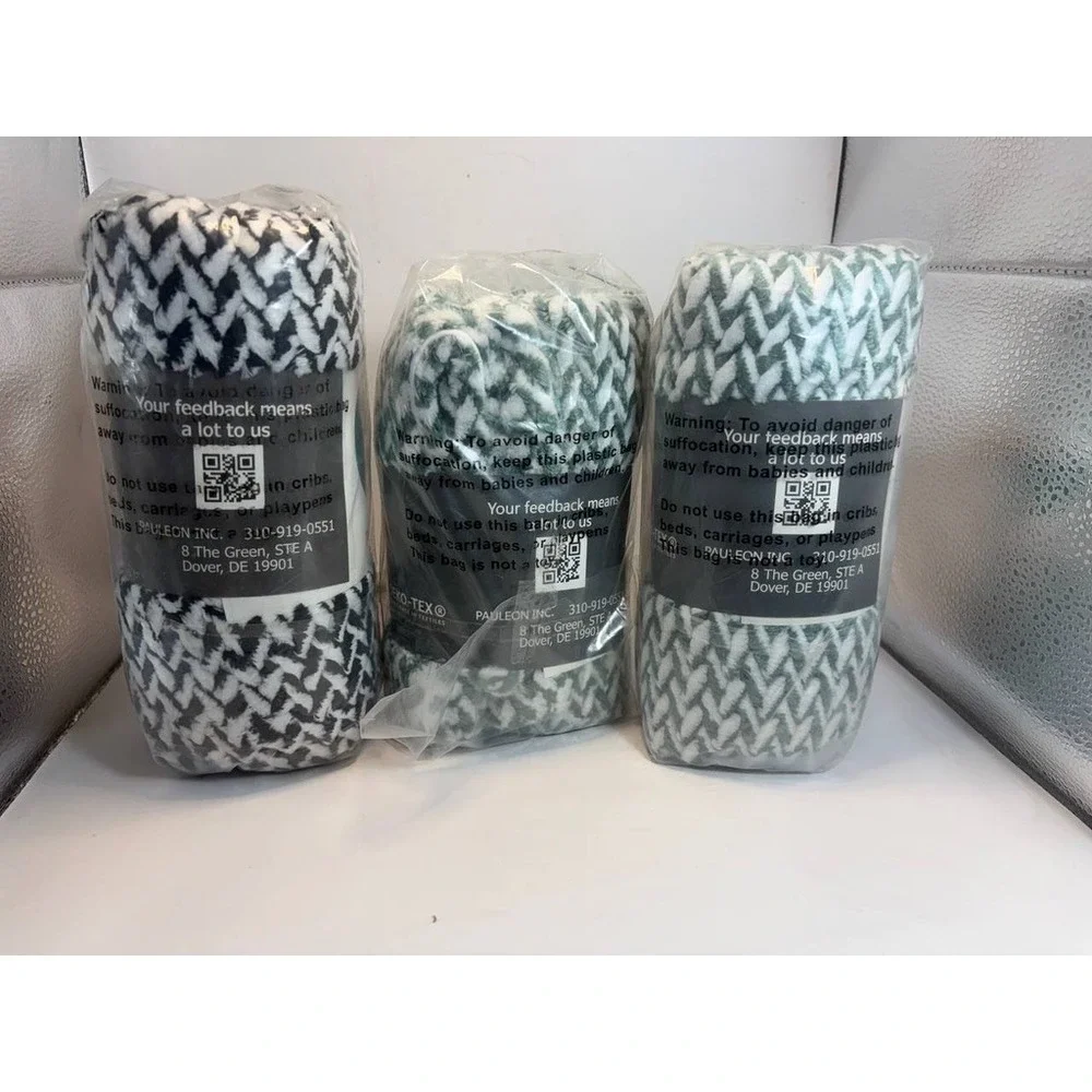 Pauleon 3 Pack Jacquard Pillow Cases Vulcan 16x16 Emerald 12x20‎ New Bundle